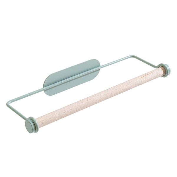 

toilet paper holders 1pc wrap storage rack kitchen duster cloth towel shelf (green)