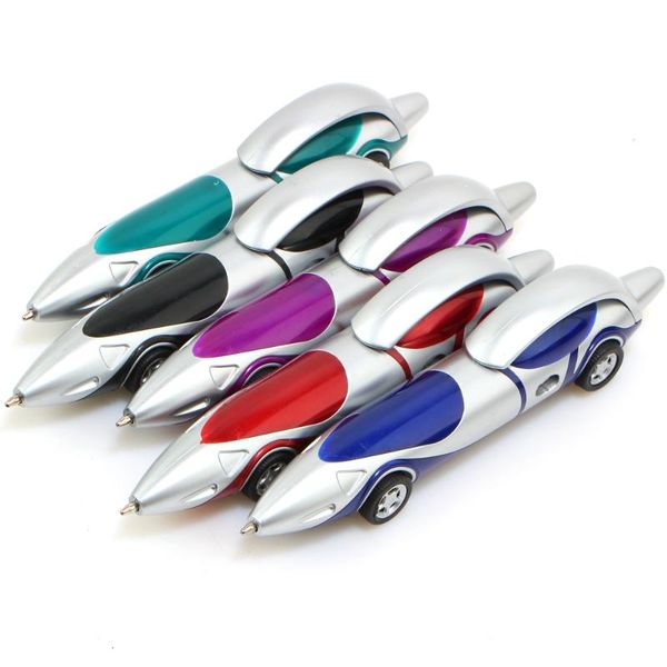 

ballpoint pens 10 pcs/lot novelty design pen craetive racing car shape child kids toy gift student drawing office school supplies, Blue;orange