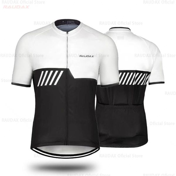 

racing sets raudax 2021 bicycle team cycling jerseys summer t-shirt bike clothes for men ropa ciclismo hombre mtb clothing triathlon, Black;blue