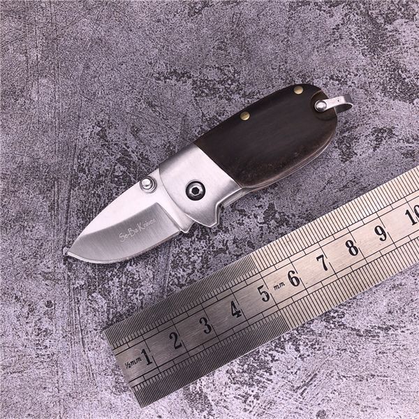 DK035 So-Ba QQ Mini PICCOLO coltello portachiavi lama 440C ombra rossa manico in legno Collezione di fascia alta CHIAVE tascabile pieghevole