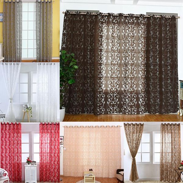 

inches curtains polyester semi-blackout grommet window curtain panel living room bedroom el voile drape & drapes