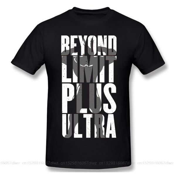 

men's t-shirts men my hero academia funny round neck short sleeve all might plus ultra pure cotton tees harajuku tshirt, White;black