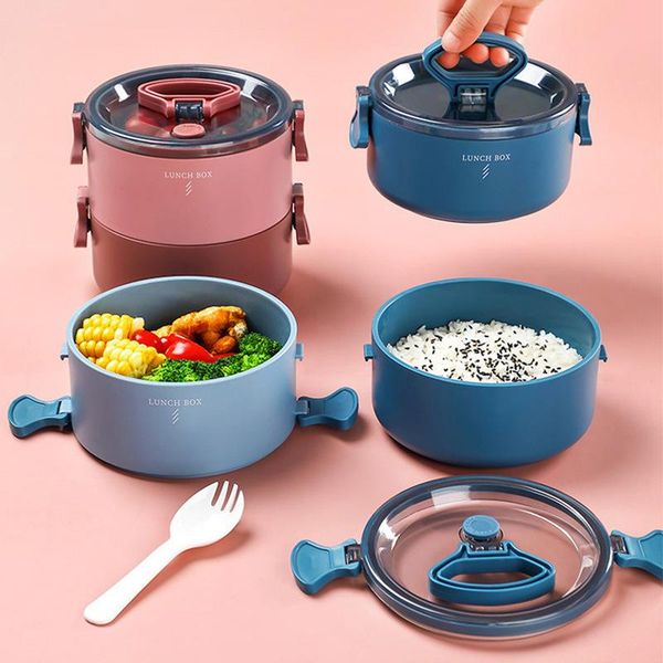 

dinnerware sets microwave lunch boxes leakproof container compartments portable japanese bento box tableware 800ml/1600ml r2042