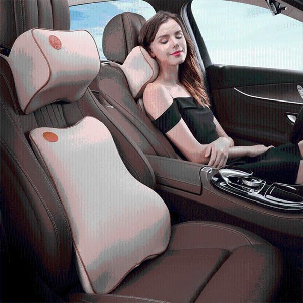 

seat cushions 3d memory foam car pillow lumbar cushion waist back support neck auto headrest pillows set driver head rest massager