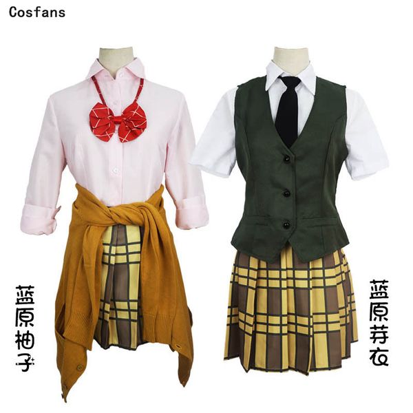 

theme costume 2019 new anime citrus cosplay costume aihara yuzu / aihara mei uniform outfit necktie shirt skirt vest / sweater stockings, Black;red