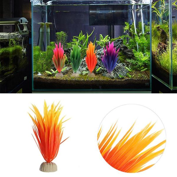 

decorations 4colors fish tank decoration simulation artificial plants aquarium grass decor water ornament plant drop