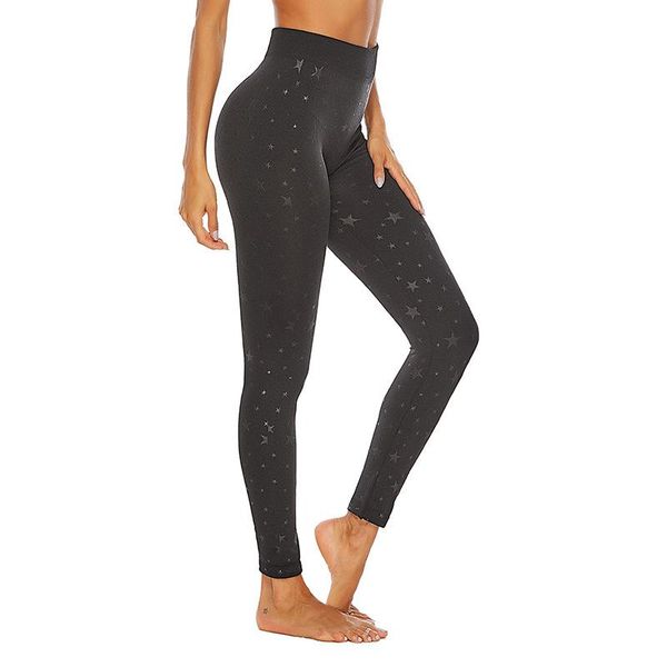 

women's leggings chrleisure sport women fitness seamless high waist, Black