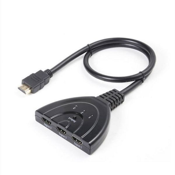 

hubs mini 3 port splitter adapter cable 1.4b 1080p switcher switch in 1 out multi-switch hub usb