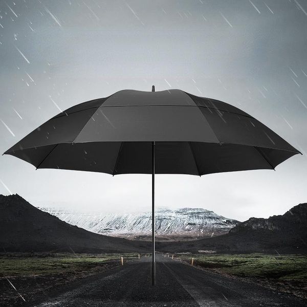 

umbrellas 182cm men luxury business umbrella large strong long handle cane paraguas rain equipment ll50um