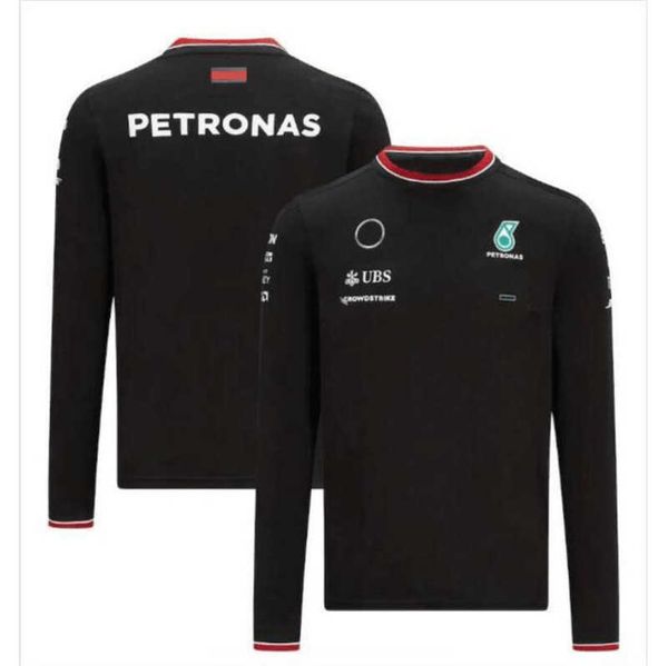 

luxury petronas sweatshirts mens t shirts brand mercedes amg f1 formula one racing women casual long sleeve t-shirts benz lewis hamilton tea, White;black