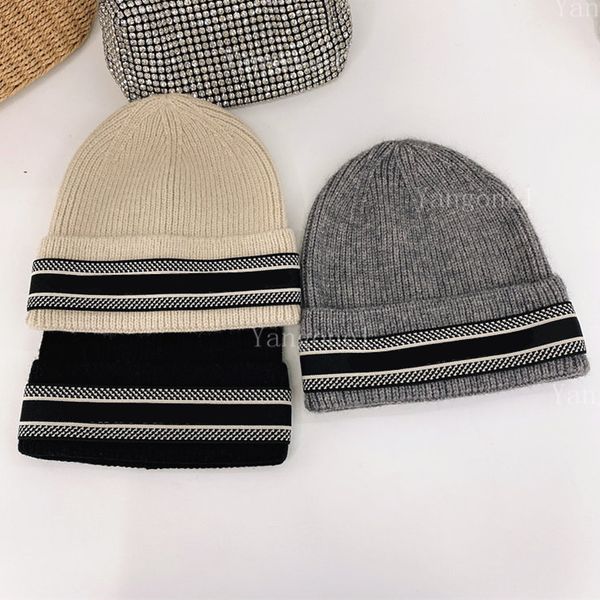 

2021 charm mens woman designer beanie winter ski hat fashion skull caps warm knitted cap fitted bucket hats hip hop christmas gift 3 color h, Blue;gray