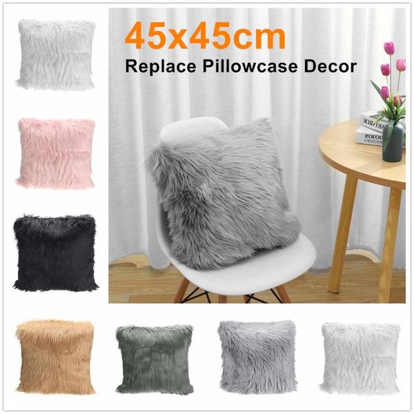 

cushion/decorative pillow 45x45cm soft double side plush cushion cover home decor covers living room bedroom sofa decorative pillowcase