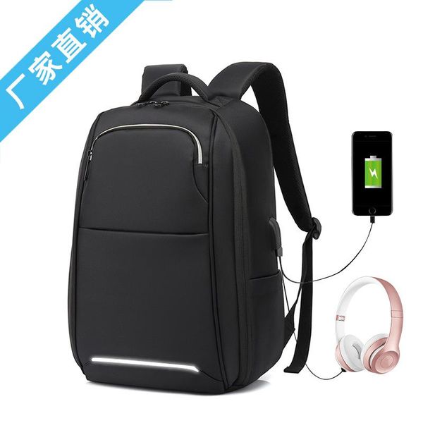 

backpack fashion oxford cloth men's business waterproof computer usb large capacity student bag