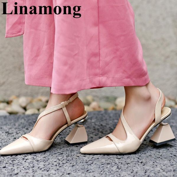 

summer est pointed toe buckle strap strange style mixed color sample fashion high heel women sandals, Black