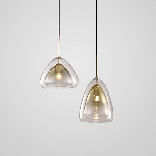 

pendant lamps postmodern jellyfish glass lights electroplating simple luxury droplight dining room kitchen home decor hanging
