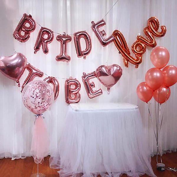 

party decoration 16inch rose gold bride ballons to be foil letter balloons wedding bachelorette engaged air globos