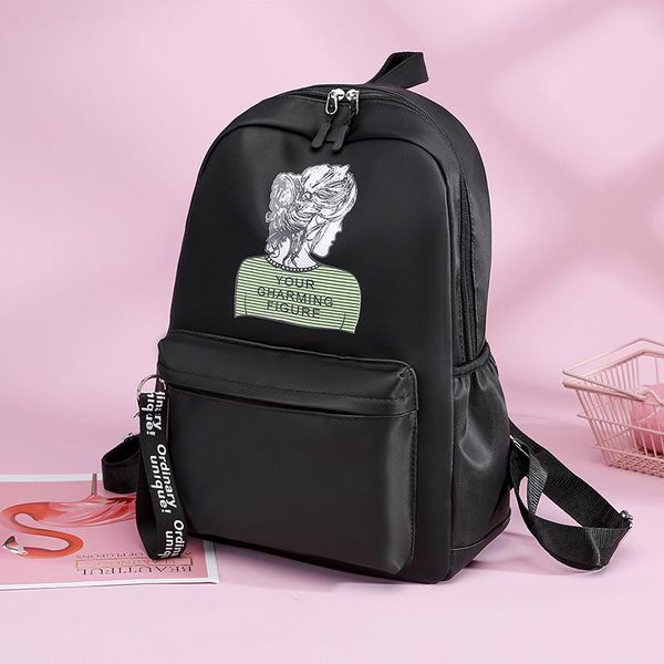 

outdoor bags jiulin nylon backpack mochilas book school-bag multi-pocket teenage female girls waterproof