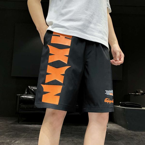 

men's shorts summer casual fashion trend sports pants capris large shorts men's, White;black