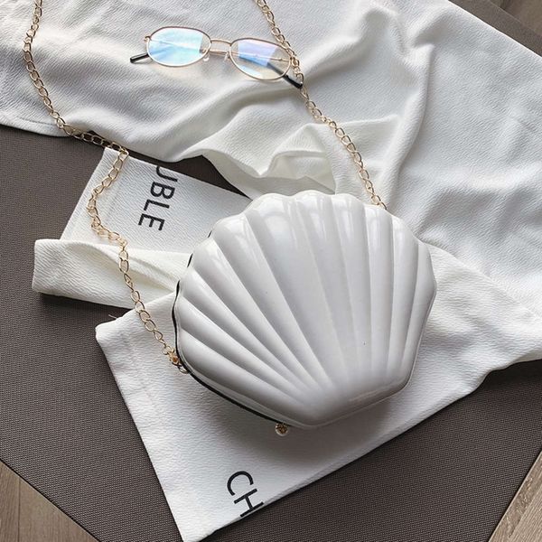 

2021 fashion luxury lady menger chain scallop bag designer series high-quality shell shoulder women's handbag