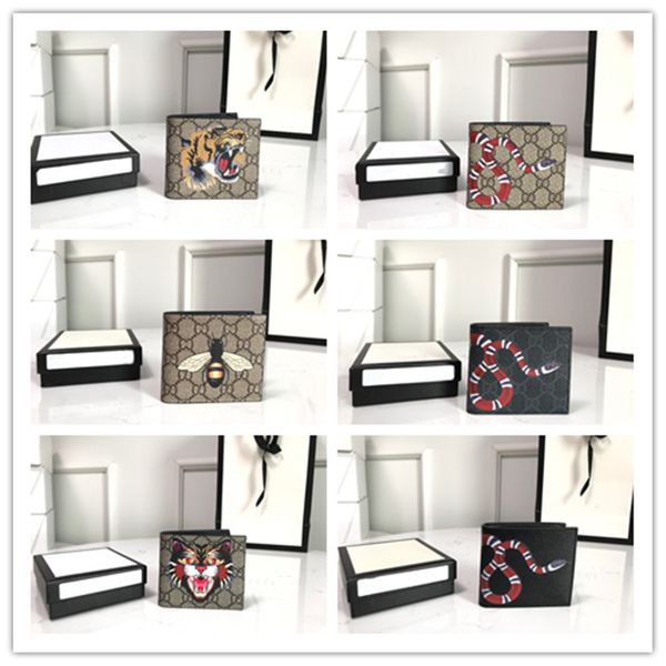 

2021 sold genuinel leather luxurys designers mens wallets classic womens wallet with box men purses credit card holder passport, Red;black