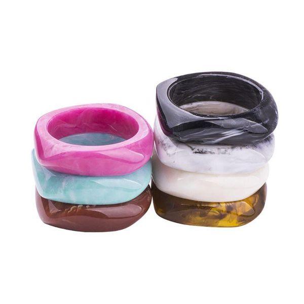 

resin bangle fashion irregular floral print vintage retro gifts charms women decoration creative amber bracelet bangles charm, Black