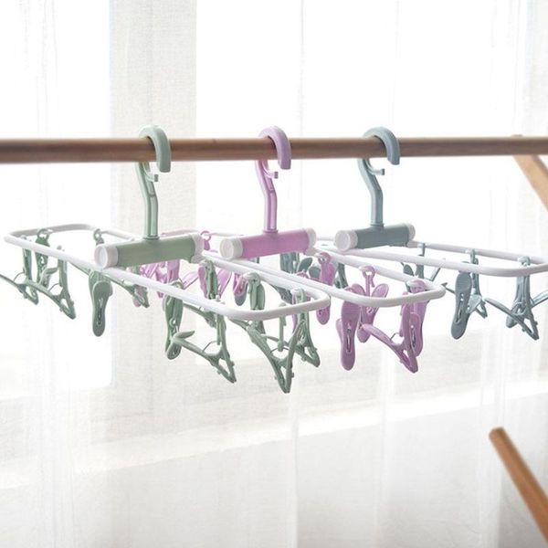 

hangers & racks plastic hanging hook foldable space saving rack shelf organizer closet clothes sock hanger baby bib wardrobe bathroom storag