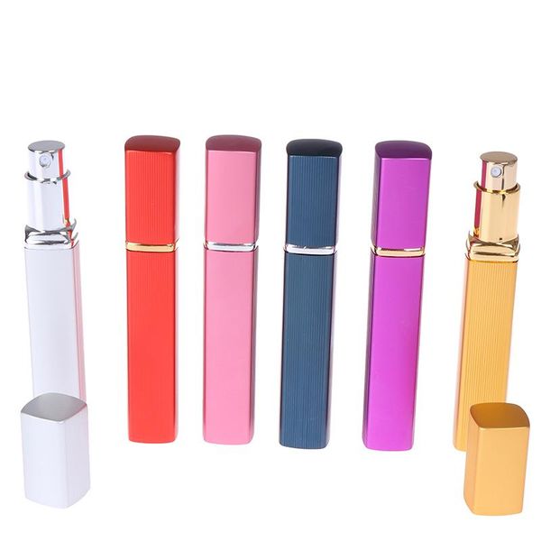 

12ml empty perfume atomizer bottle metal case aluminum nozzle spray refillable bottles portable travel cosmetic container storage & jars