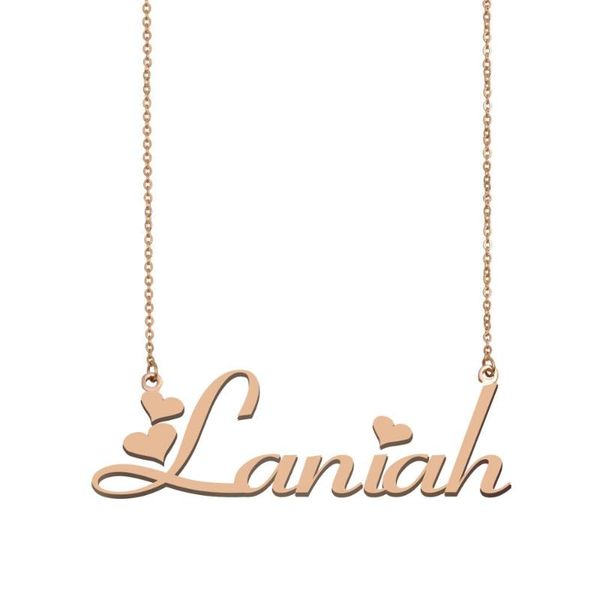 

pendant necklaces laniah name necklace , custom for women girls friends birthday wedding christmas mother days gift, Silver