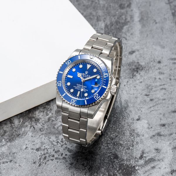 

2022rolex mens automatic mechanical ceramics watches 40mm full stainless steel gliding clasp swim wristwatches sapphire super luminous watch, Slivery;golden