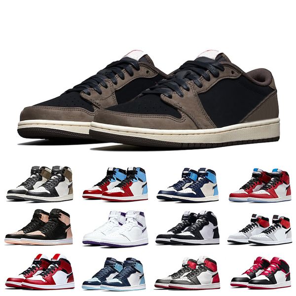 

jumpman 1s mens basketball shoes travis scotts low hype royal twist dark mocha university blue fgrey hyper royal design seafoam sports sneak