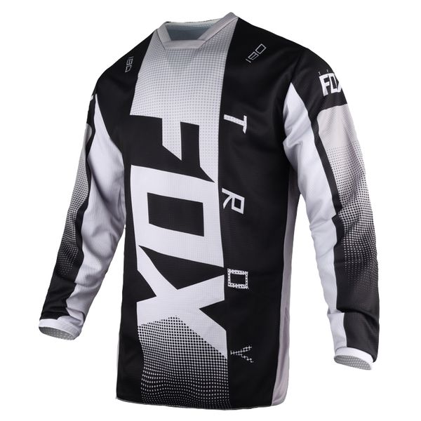 

180 offroad jersey motocross racing long sleeve motorbike scooter street moto black/gray clothes mens