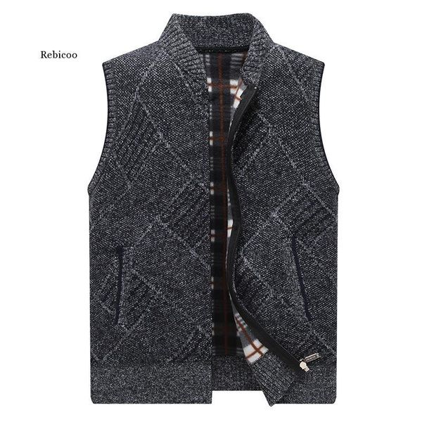 

men's sweater vest fashion hip hop harajuku sleeveless sweaters men casual mandarin collar streetwear mens vests, Black;white