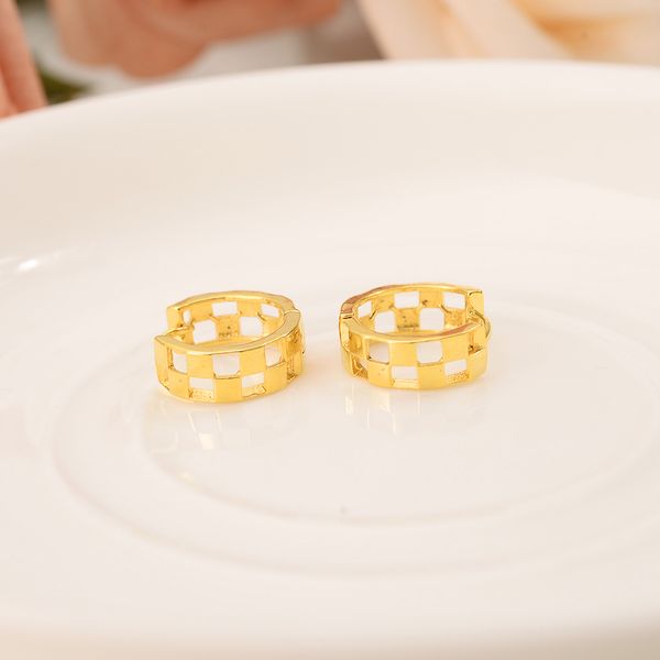 

wide hoop earrings fine solid yellow gold 9k earring ball vintage golden round women hollow square, Golden;silver