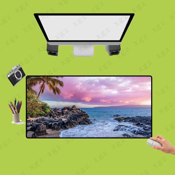 

mouse pads & wrist rests xgz large gaming pad beach seaside cloud landscape gamer computer big mat lock edge speed keyboard desk