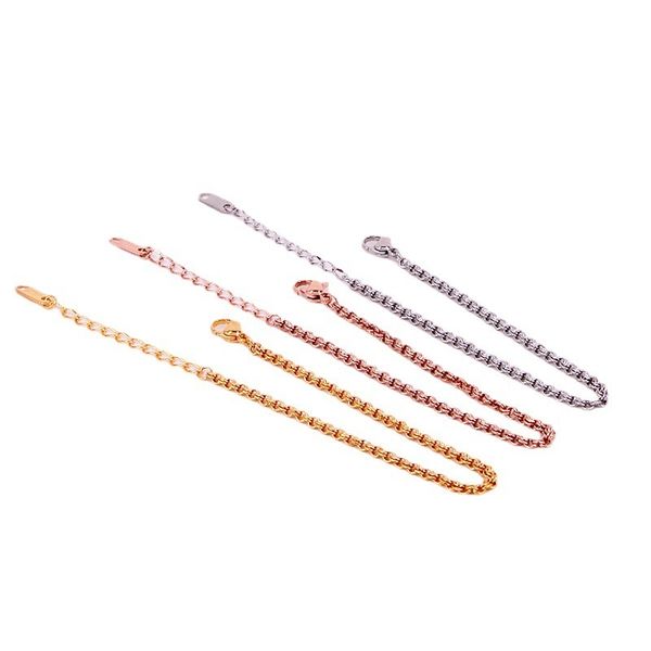 

h14-408 fashion temperament double clasp chain bracelet ol simple personality titanium steel 316 circle ornament, Silver