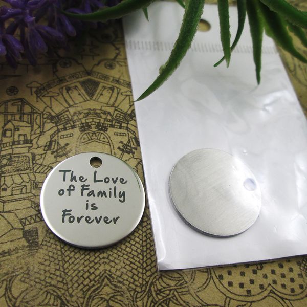 

40pcs--stainless steel charms"the love of family is forever" more style choosing diy pendants fo necklace, Bronze;silver