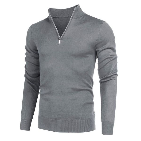 

men's t-shirts autumn clothing zipper sweater long-sleeved high collar bottoming shirt t-shirt, White;black