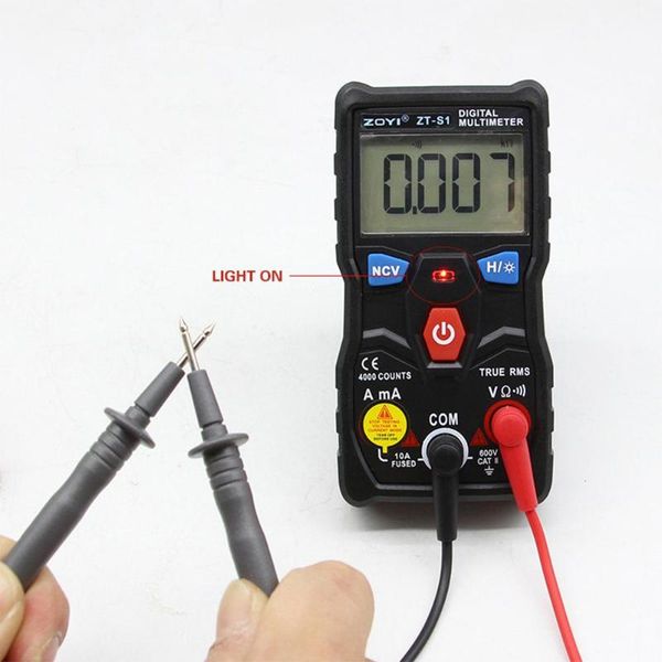 

multimeters zoyi zt-s1 digital multimeter tester autoranging true rms automotriz mmultimetro with ncv data hold lcd backlight+