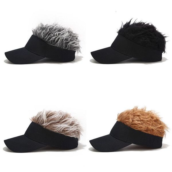

creative new wig baseball cap men's street trend cap women's outdoor sunshade hat, Blue;gray