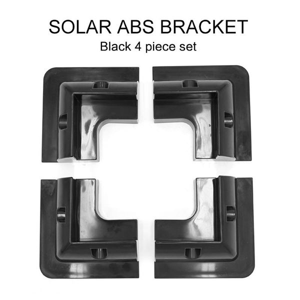 

parts 4pcs/set abs black solar panel mounting bracket car accessories for yacht rv boat home roof &