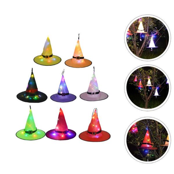 

party hats 8pcs lighted witch glowing lighting