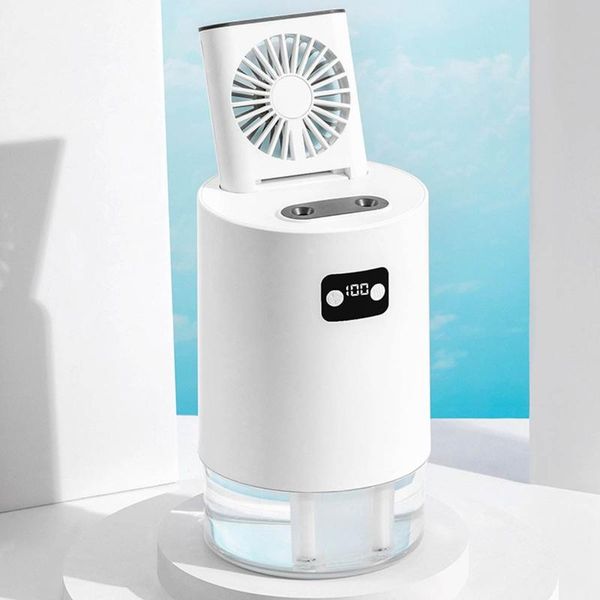 

in 1 portable cooling fan mini humidifier usb rechargeable remote air home car essential oil diffuser fogger humidifiers