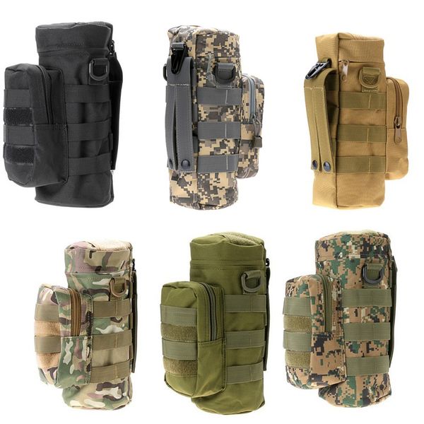 

hiking outdoor backpack tactical camouflage sports army bag running camping storage bag portable adjustable universal kettle bag