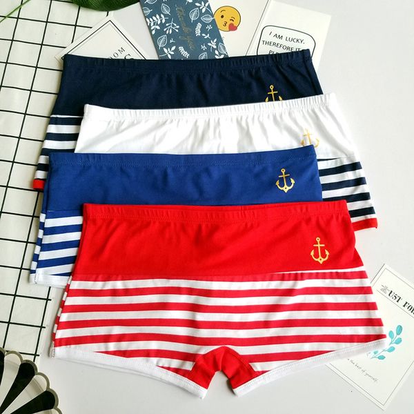 

less handsome t underwear neutral tt striped women's large size couple pure cotton breathable low waist fashion, Black;white