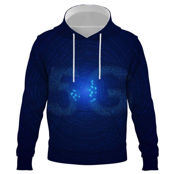 

men's hoodies & sweatshirts 5g information pattern 3d print trend spring and autumn sweatshirt oversized harajuku hip hop hoodie clothe, Black