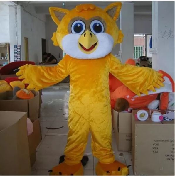 Costume da mascotte gufo deluxe di alta qualità Vestito da festa di Natale di Halloween Vestito da personaggio dei cartoni animati Vestito da carnevale unisex per adulti