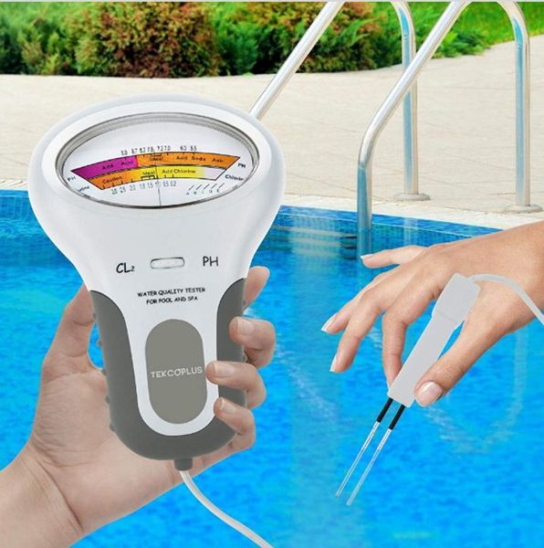

water quality tester ph and cl2 with probe digital chlorine level meter for swimming pool spa party favor