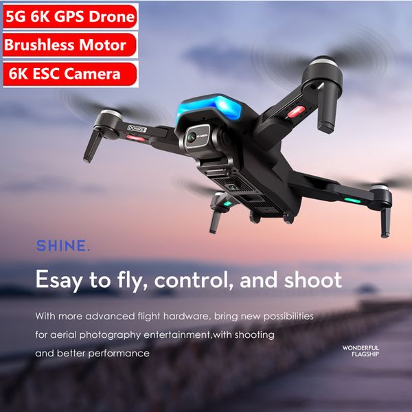 

5g 6k gps pocket rc quadcopter with 6k dual esc camera brushless anti-shake smart follow gps location fixed height rc aircrafts