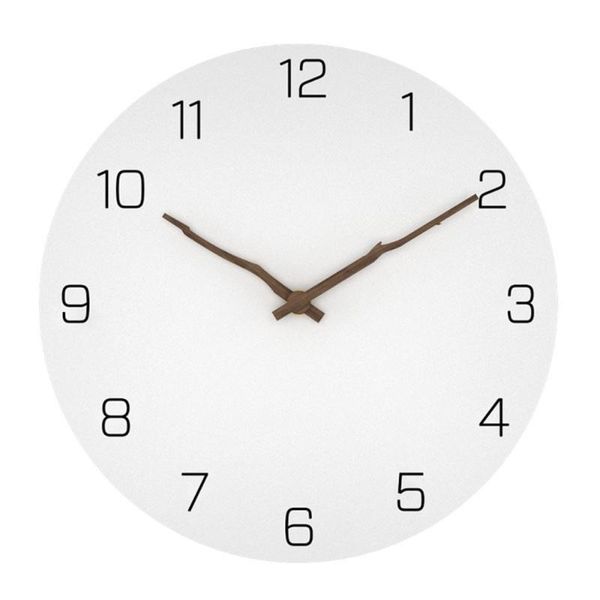

modern simple fashion creative clock living room study wall mute wood one product drop needle clocks