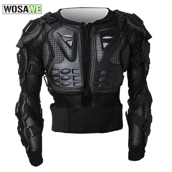 

professional motorcycle body protection motorcross racing armor spine chest protector gear guards jacket back support, Black;blue